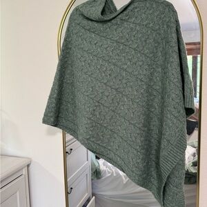 J. Jill Textured Green Poncho